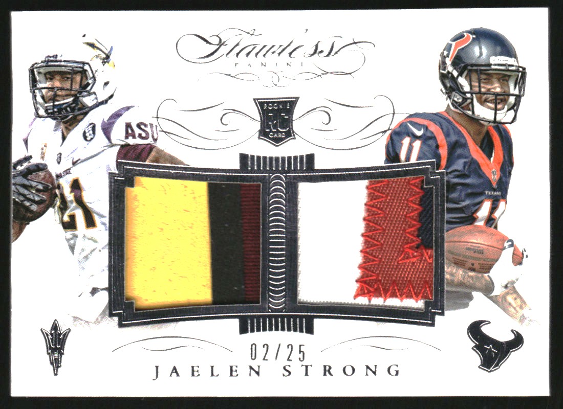 Jaelen Strong #12 2015 Panini Flawless Rookie College/NFL Dual Patches