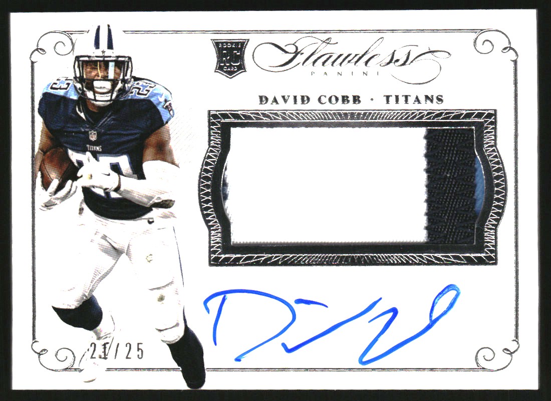 2015 Panini Flawless Rookie Patches Autographs #RPADC David Cobb