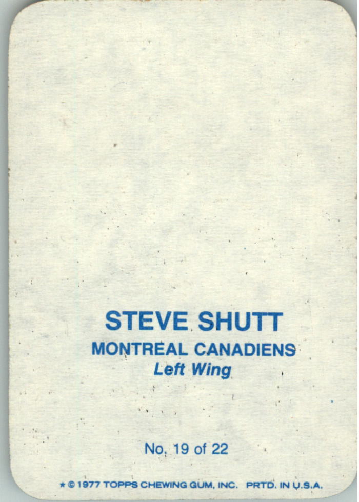 1977-78 Topps/O-Pee-Chee Glossy #19 Steve Shutt back image