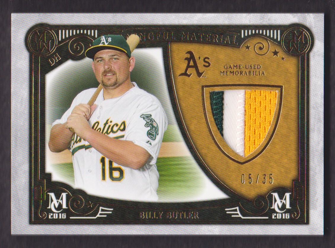 2016 Topps Museum Collection Meaningful Material Prime Relics Gold #MMPRBBU Billy Butler