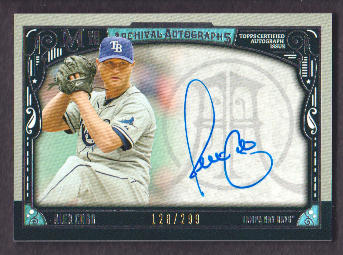 2016 Topps Museum Collection Archival Autographs #AAACB Alex Cobb/299