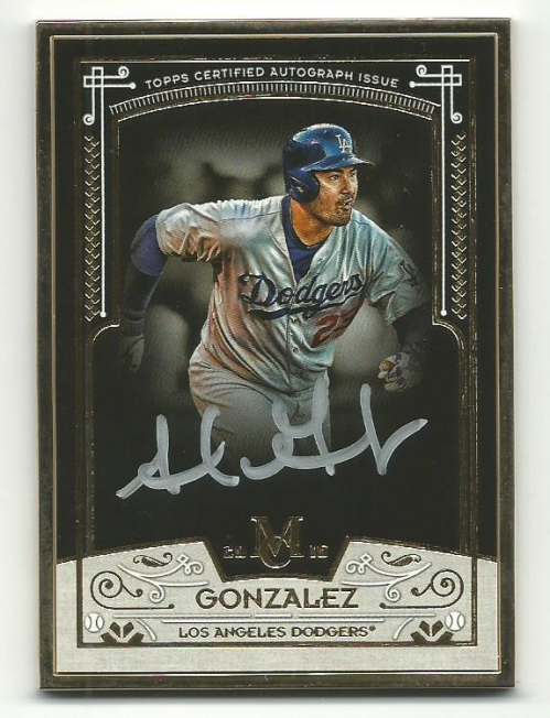 2016 Topps Museum Collection Framed Museum Collection Autographs Gold #MCAAG Adrian Gonzalez
