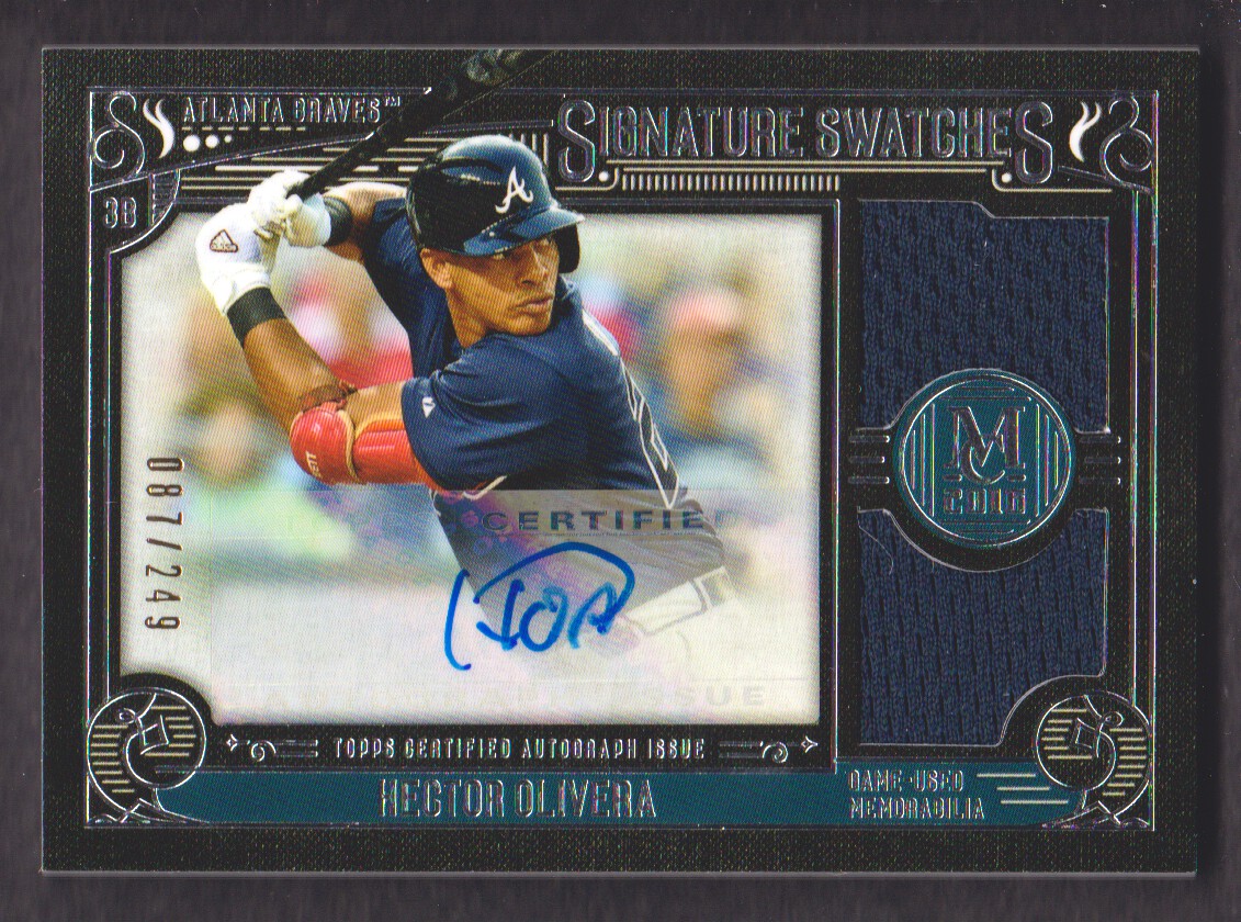 2016 Topps Museum Collection Signature Swatches Dual Relic Autographs #SSDHOL Hector Olivera/249