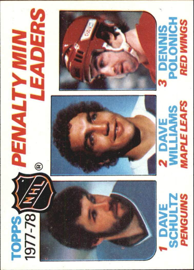 1978-79 Topps #66 Penalty Minutes/Leaders/Dave Schultz/Tiger Williams/Dennis Polonich