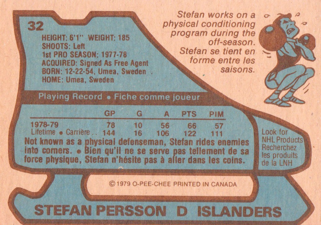 1979-80 O-Pee-Chee #32 Stefan Persson back image