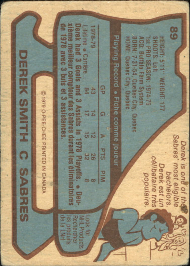 1979-80 O-Pee-Chee #89 Derek Smith - GOOD