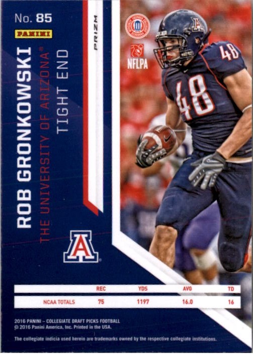 2016 Panini Prizm Draft Picks Prizms #85 Rob Gronkowski