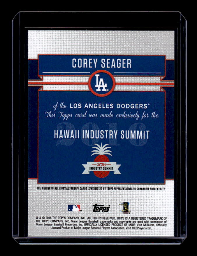 2016 Topps Industry Summit Autographs #CS Corey Seager back image