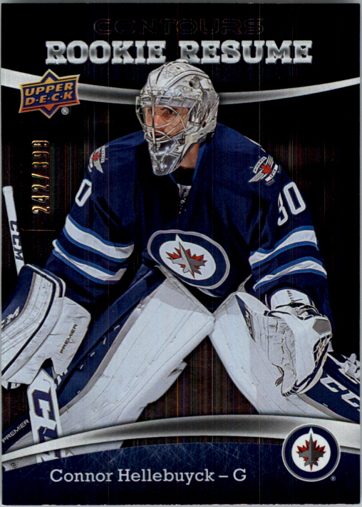 2015-16 Upper Deck Contours Rookie Resume #RR24 Connor Hellebuyck