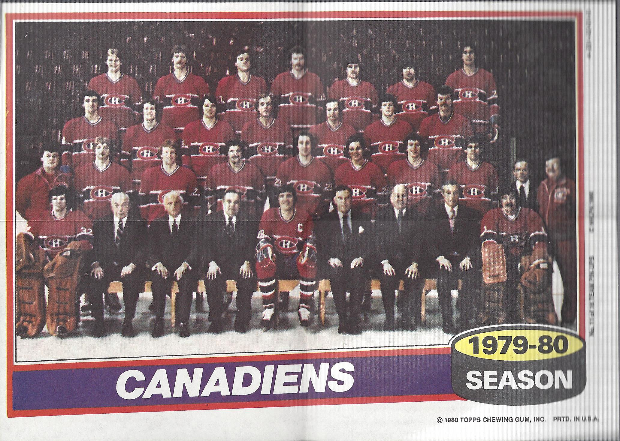 1980-81 Topps Team Posters #11 Montreal Canadiens