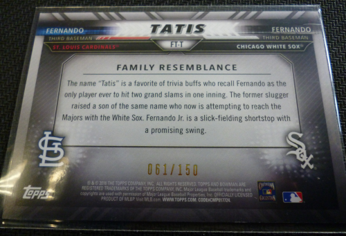 2016 Bowman - Family Tree - Blue #FT-T - Fernando Tatis Jr., Fernando Tatis  /150