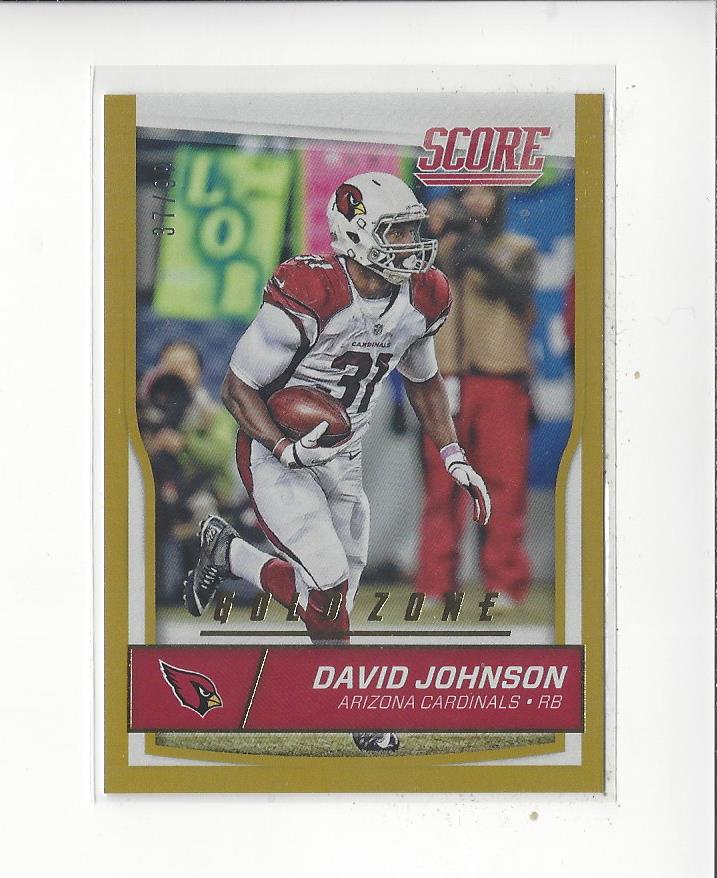 2016 Score Jumbo Gold Zone #3 David Johnson