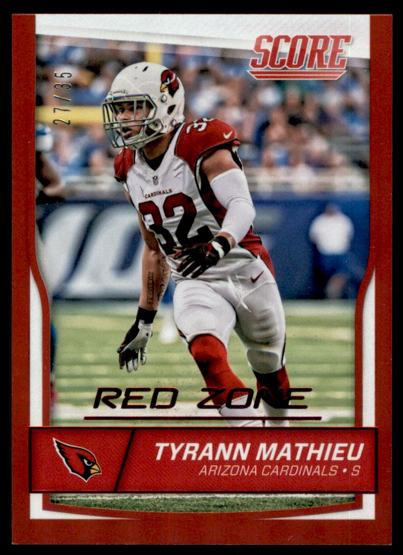 2016 Score Jumbo Red Zone #10 Tyrann Mathieu