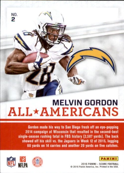 A4270- 2016 Score Football Insert +Parallel Cards1 -You Pick- 15+ FREE US SHIP - Picture 274 of 453