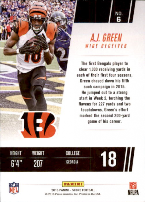 A4270- 2016 Score Football Insert +Parallel Cards1 -You Pick- 15+ FREE US SHIP - Picture 309 of 453
