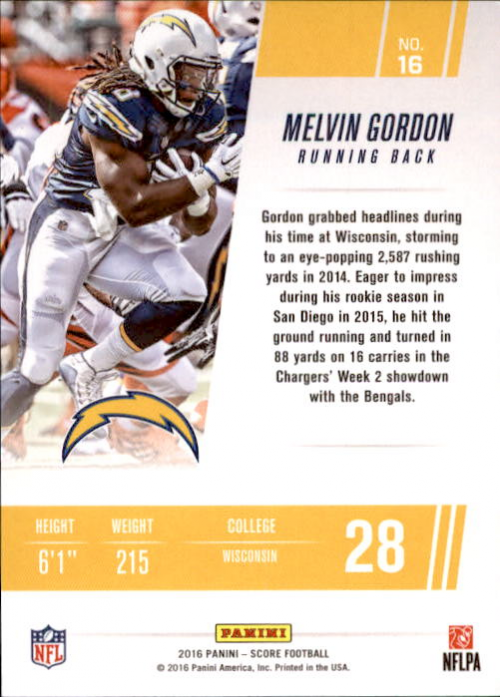 A4270- 2016 Score Football Insert +Parallel Cards1 -You Pick- 15+ FREE US SHIP - Picture 301 of 453