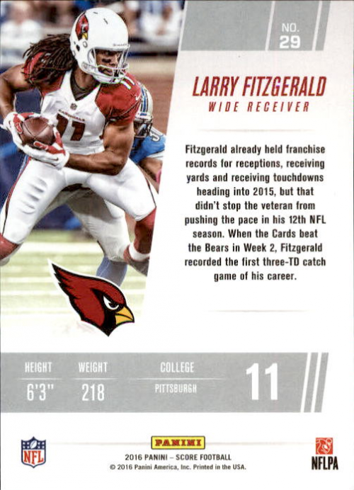 A4270- 2016 Score Football Insert +Parallel Cards1 -You Pick- 15+ FREE US SHIP - Picture 370 of 453