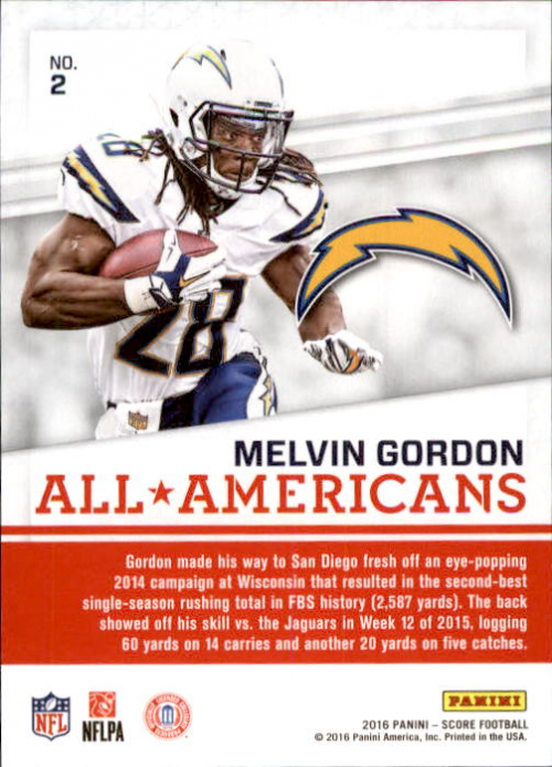 A4270- 2016 Score Football Insert +Parallel Cards1 -You Pick- 15+ FREE US SHIP - Picture 208 of 453