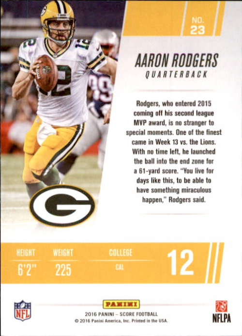 A4270- 2016 Score Football Insert +Parallel Cards1 -You Pick- 15+ FREE US SHIP - Picture 435 of 453