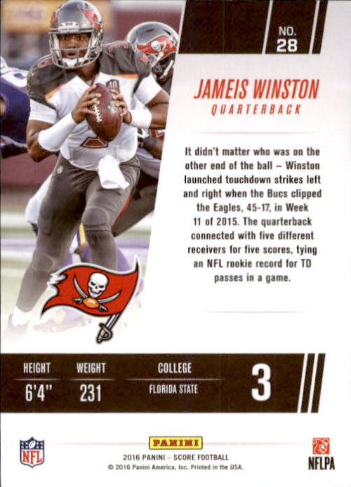 A4270- 2016 Score Football Insert +Parallel Cards1 -You Pick- 15+ FREE US SHIP - Picture 265 of 453