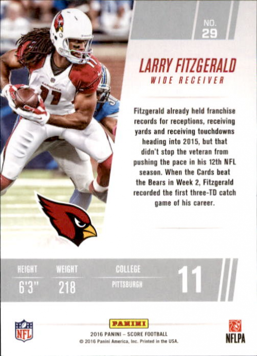 A4270- 2016 Score Football Insert +Parallel Cards1 -You Pick- 15+ FREE US SHIP - Picture 276 of 453