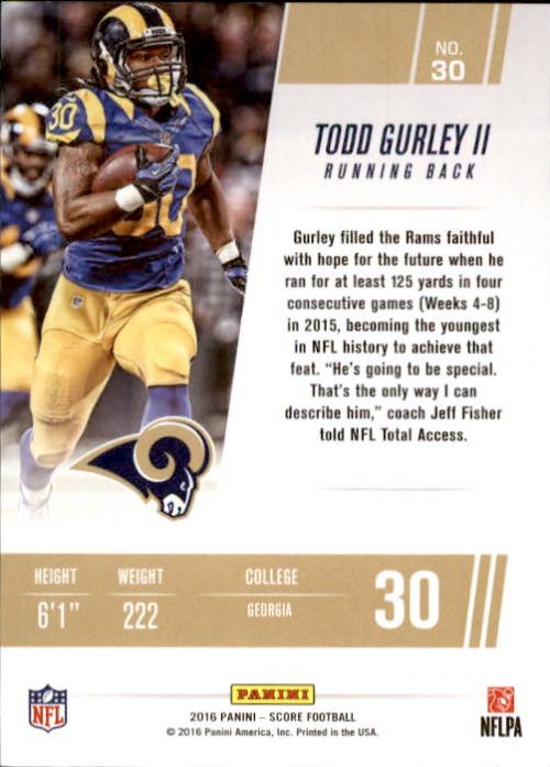 A4270- 2016 Score Football Insert +Parallel Cards1 -You Pick- 15+ FREE US SHIP - Picture 202 of 453