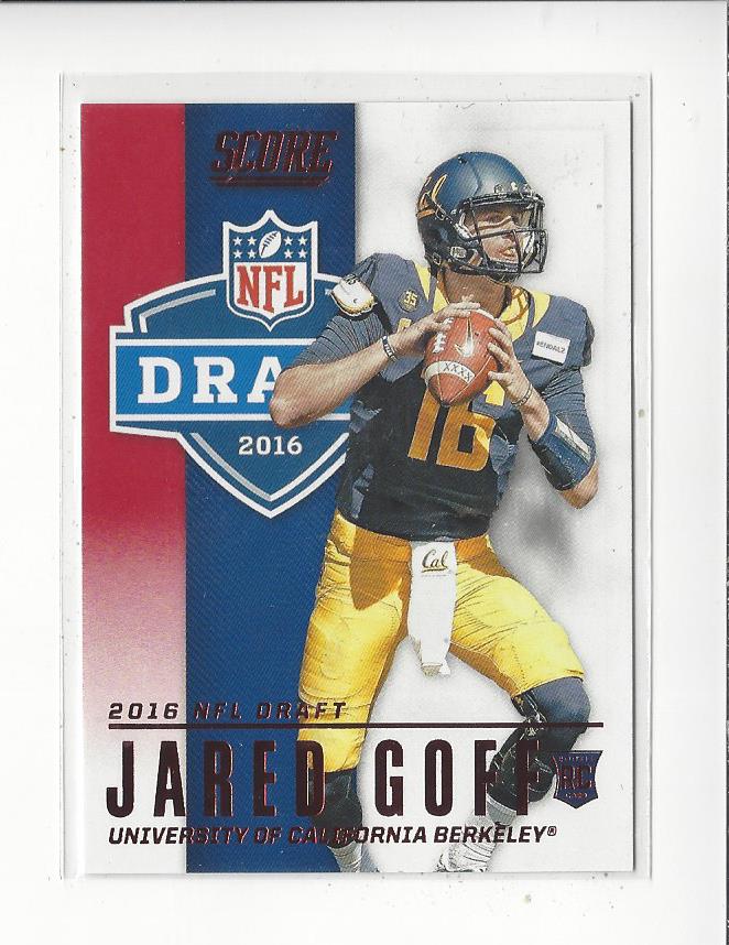 2016 Score NFL Draft Red #2 Jared Goff