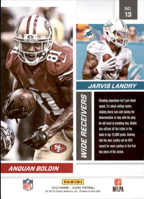 A4270- 2016 Score Football Insert +Parallel Cards1 -You Pick- 15+ FREE US SHIP - Picture 386 of 453