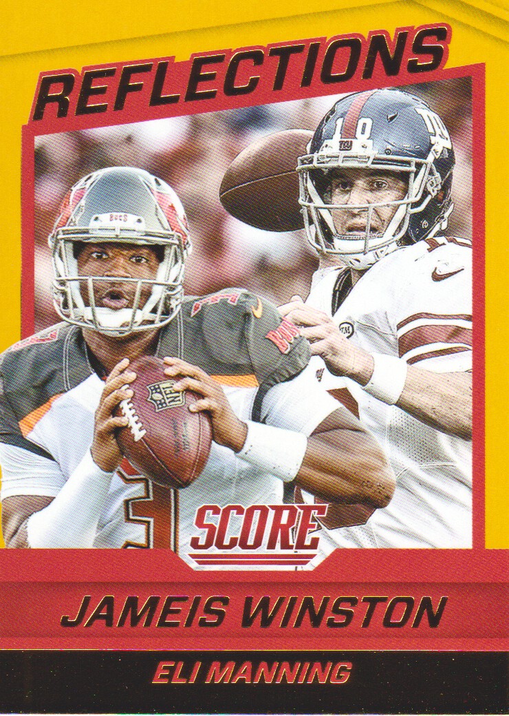 2016 Score Reflections Gold #18 Jameis Winston/Eli Manning