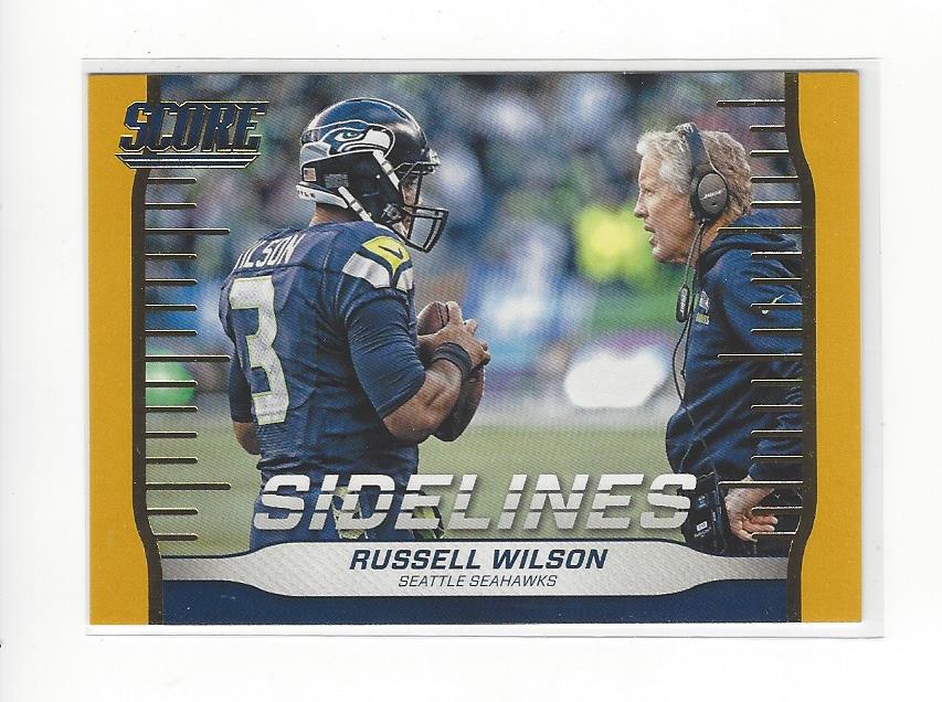 2016 Score Sidelines Gold #13 Russell Wilson