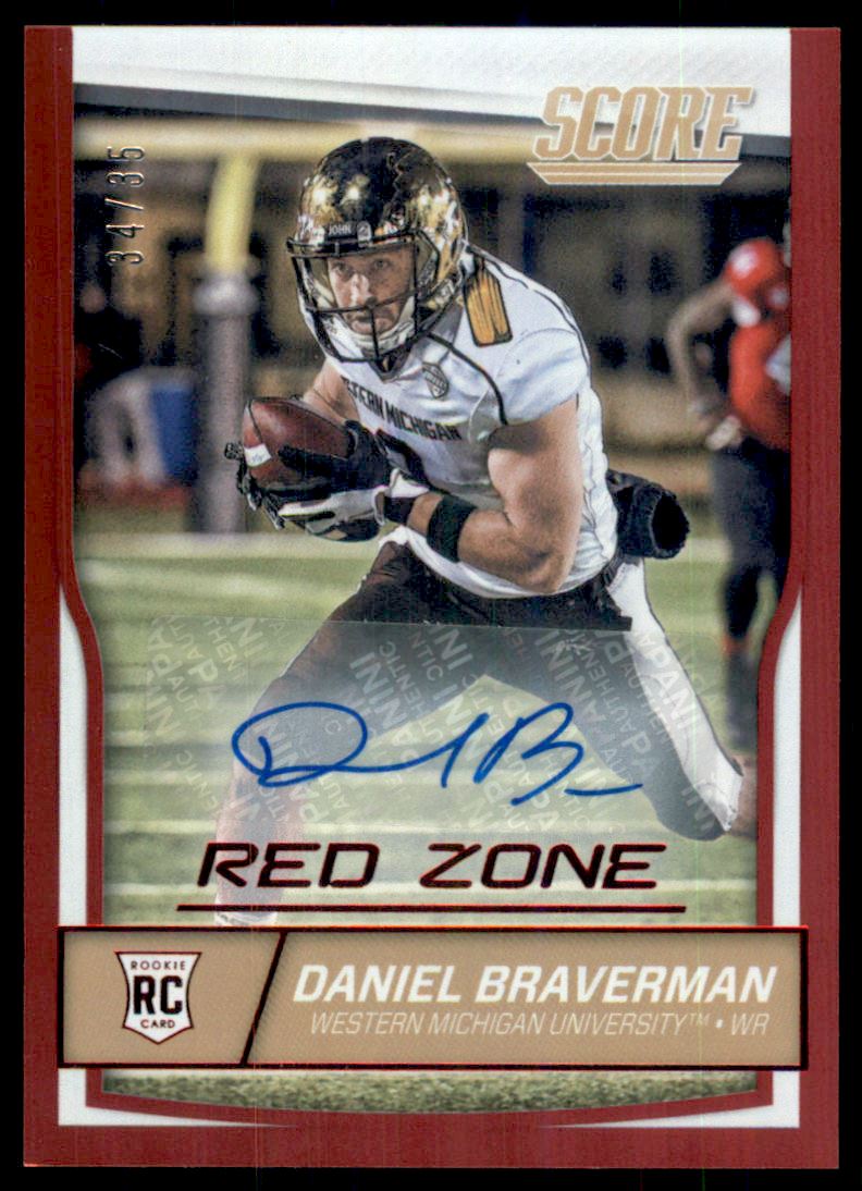 2016 Score Rookie Autographs Jumbo Red Zone #379 Daniel Braverman/35