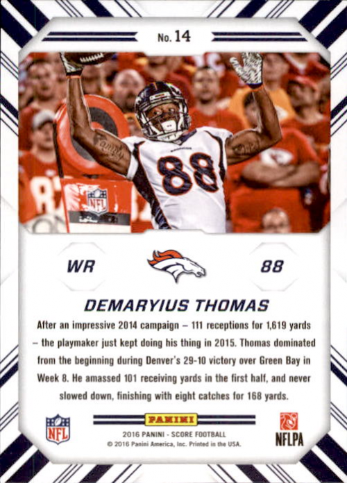 A4270- 2016 Score Football Insert +Parallel Cards1 -You Pick- 15+ FREE US SHIP - Picture 393 of 453