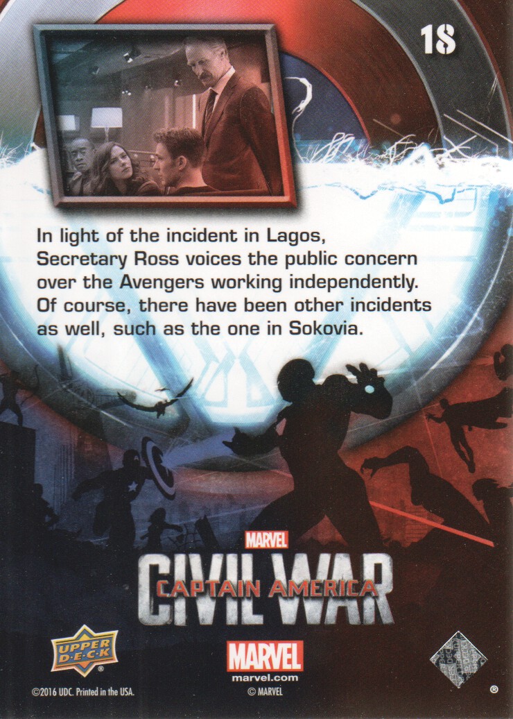 2016 Captain America Civil War Trading Cards Blue Foil: Pick From List - Bild 25 von 71