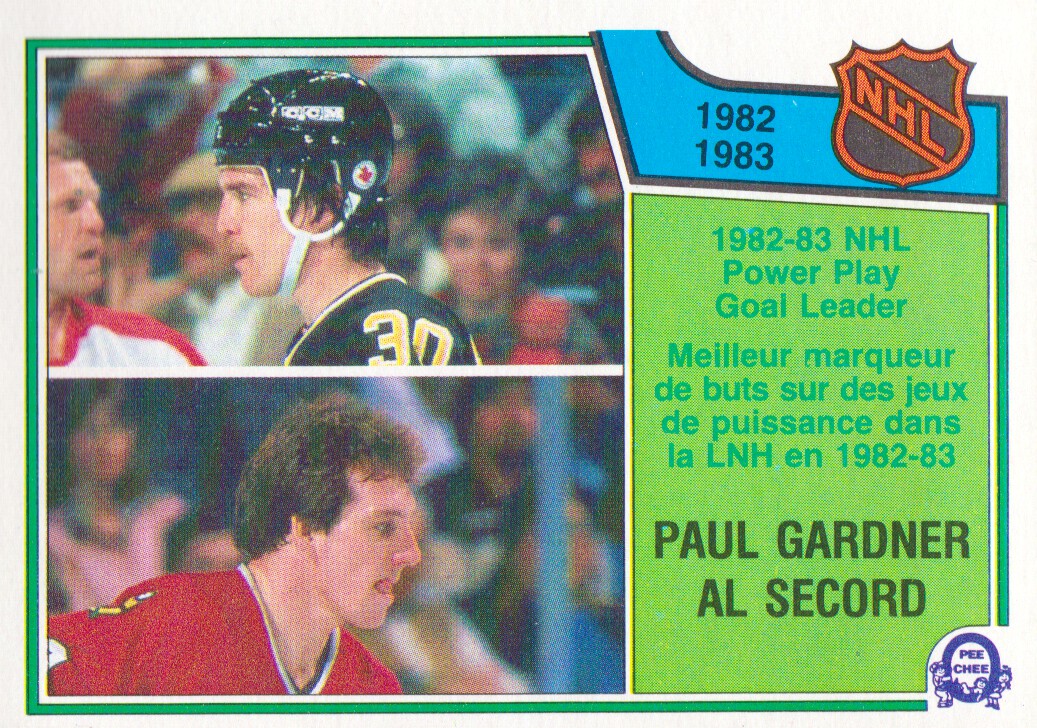 1983-84 O-Pee-Chee #219 Paul Gardner/Al Secord LL