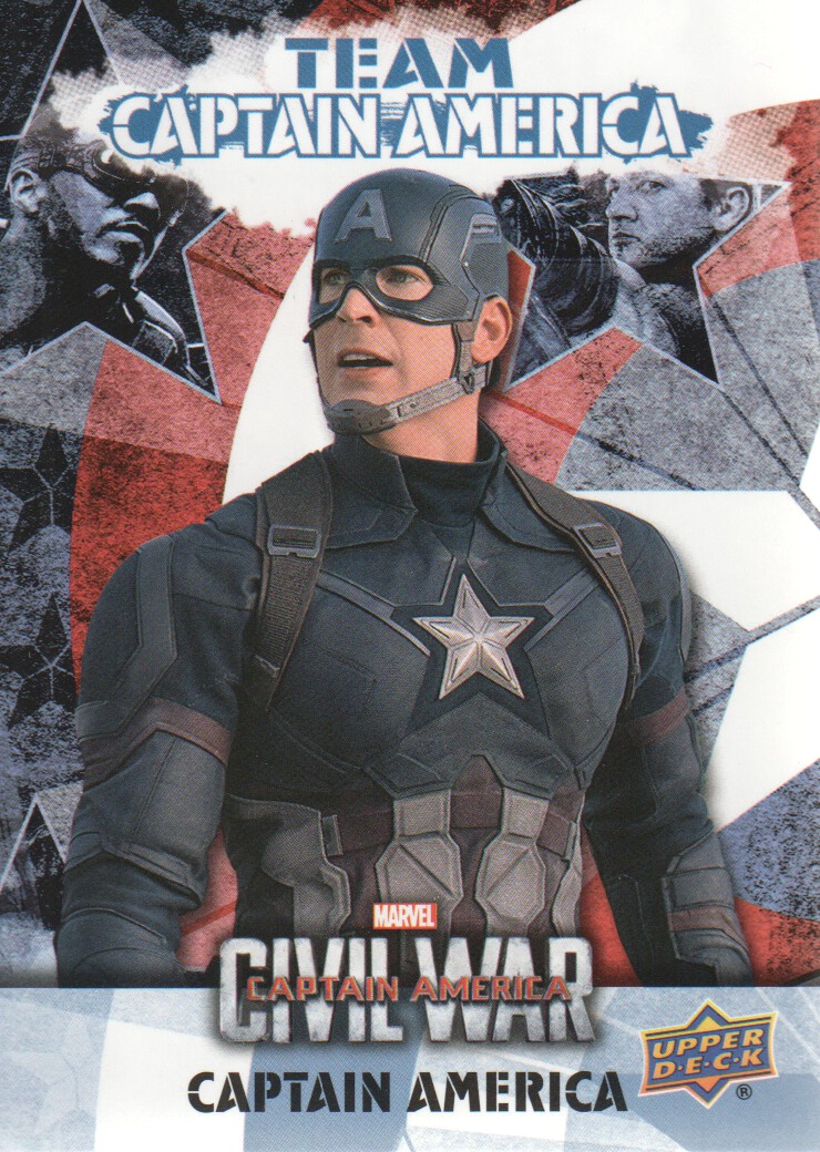 Tarjetas coleccionables Capitán América Civil War 2016 equipo Capitán América biografías lista de selección - Imagen 2 de 7