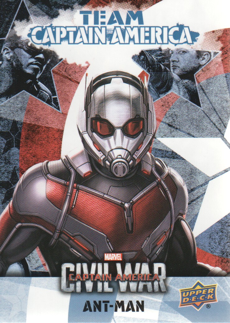 Tarjetas coleccionables Capitán América Civil War 2016 equipo Capitán América biografías lista de selección - Imagen 6 de 7