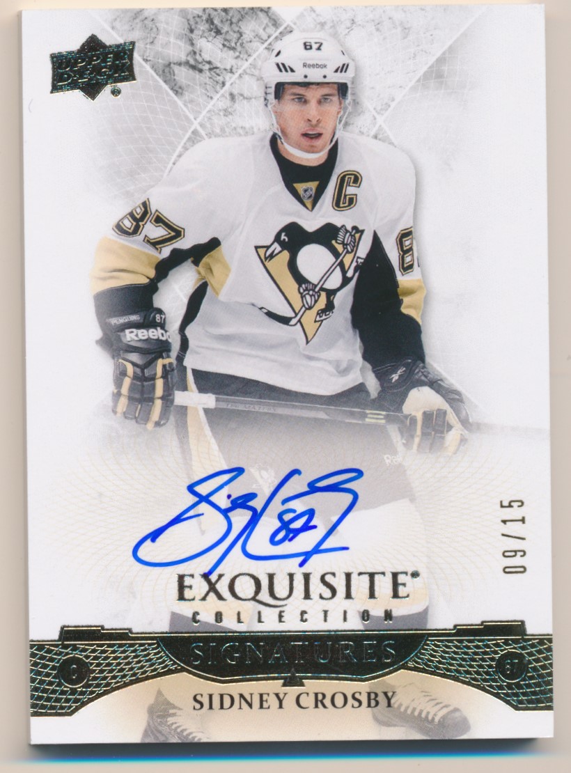 2015-16 Exquisite Collection Signatures #ESSC Sidney Crosby/15