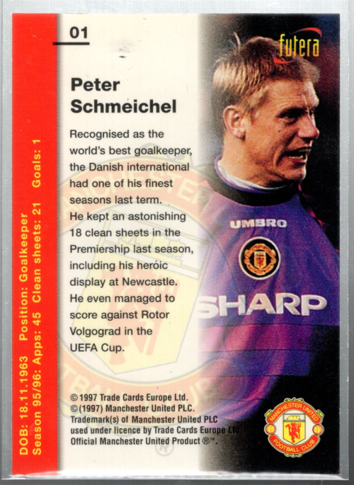 B6283- 1997 Manchester United Futera Cards 1-100 -You Pick- 15+ FREE US SHIP - Picture 3 of 7