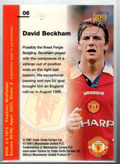 B6283- 1997 Manchester United Futera Cards 1-100 -You Pick- 15+ FREE US SHIP - Picture 7 of 7