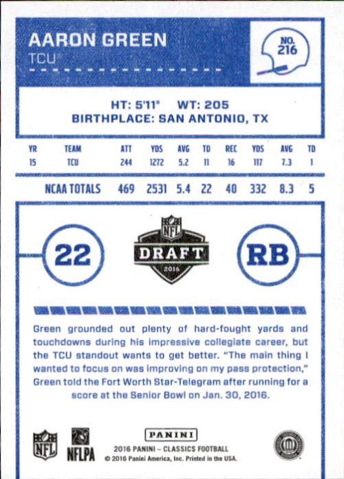 A0711- 2016 Classics Football #s 287-300 +Inserts -You Pick- 15+ FREE US SHIP - Picture 41 of 76