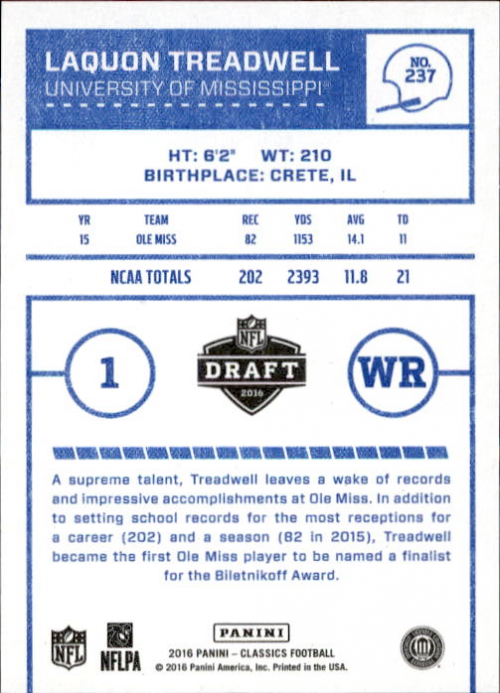 A0711- 2016 Classics Football #s 287-300 +Inserts -You Pick- 15+ FREE US SHIP - Picture 43 of 76