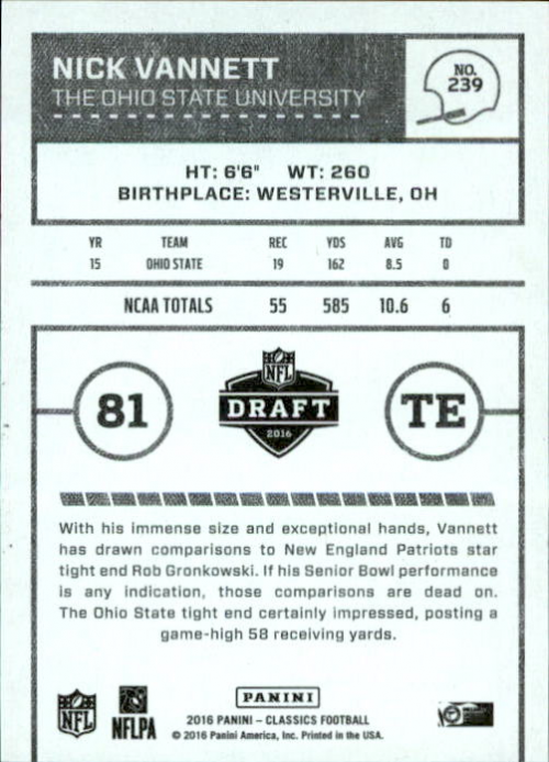 A0711- 2016 Classics Football #s 287-300 +Inserts -You Pick- 15+ FREE US SHIP - Picture 57 of 76