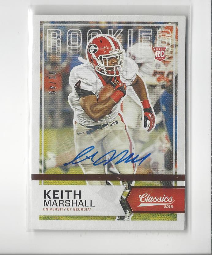 2016 Classics Significant Signatures Bronze #256 Keith Marshall/49