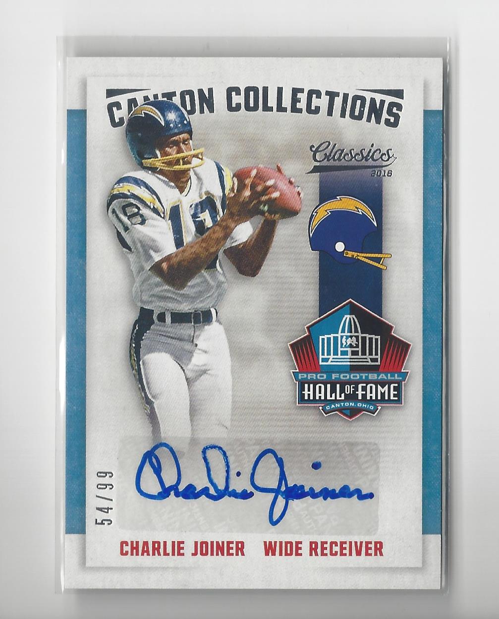 2016 Classics Canton Collections Autographs #CANCJ Charlie Joiner/99