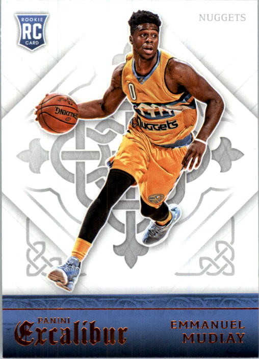 2015-16 Panini Excalibur Nuggets Basketball Card #179 Emmanuel Mudiay Rookie. rookie card picture