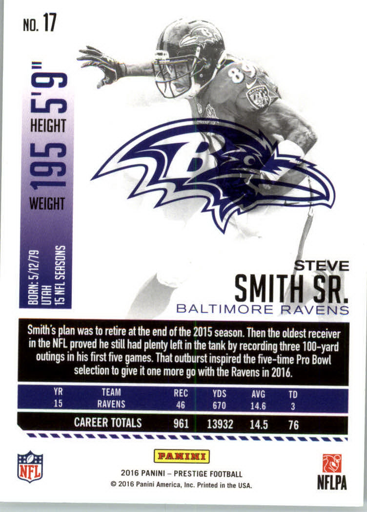 2016 Prestige #17 Steve Smith back image