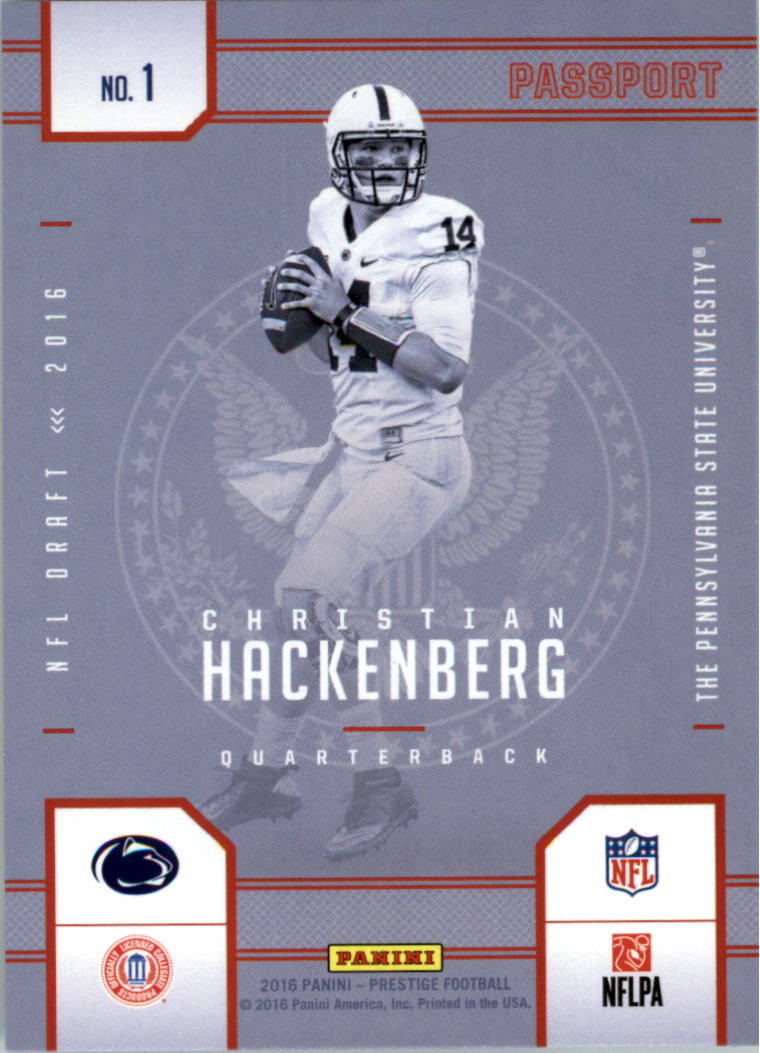 2016 Prestige NFL Passport #1 Christian Hackenberg back image