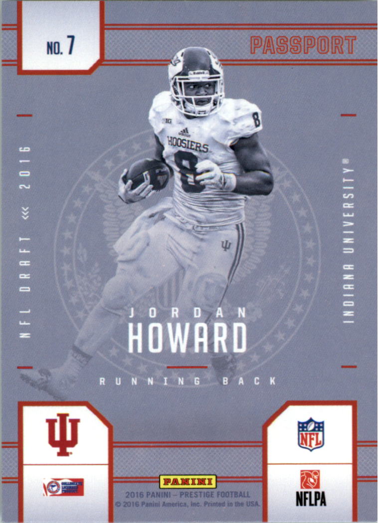2016 Prestige NFL Passport #7 Jordan Howard back image