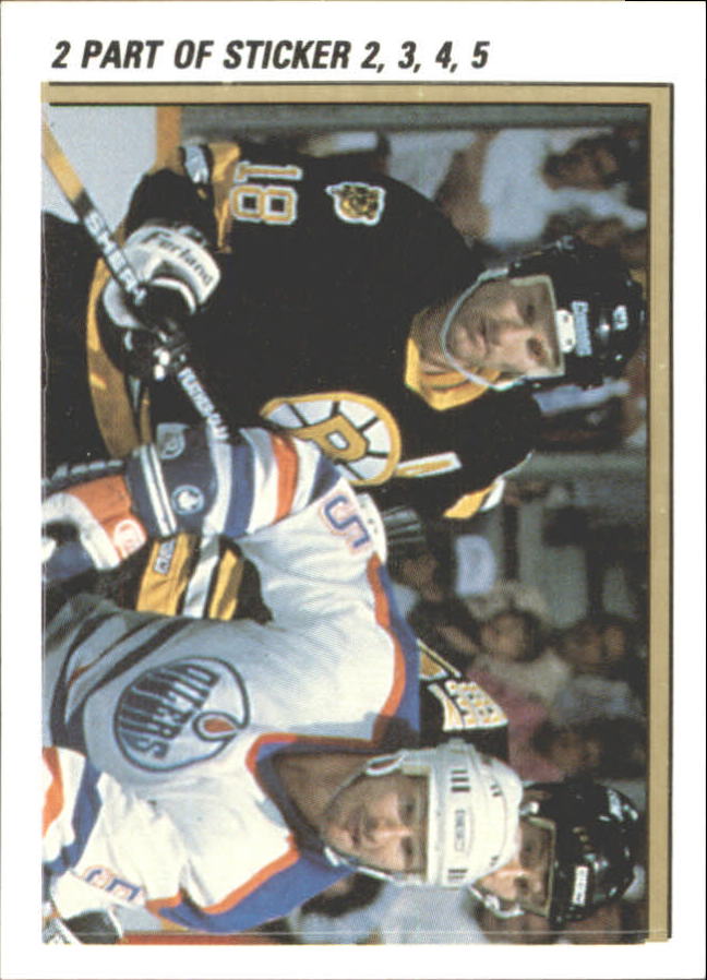 1988-89 O-Pee-Chee Stickers #2 Oilers/Bruins Action