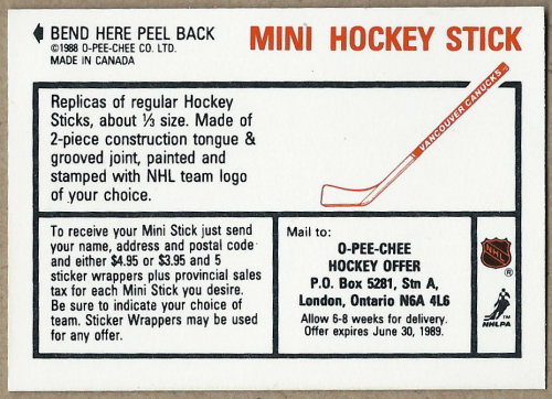1988-89 O-Pee-Chee Stickers #5 Oilers/Bruins Action back image